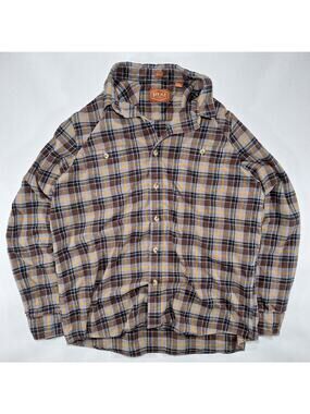 Red Ale By Alesbury Shirt Mens Large Brown Plaid Flannel Long Sleeve Button Up